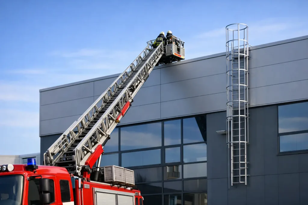 Brandweerladder voor bedrijfsgebouw kiezen