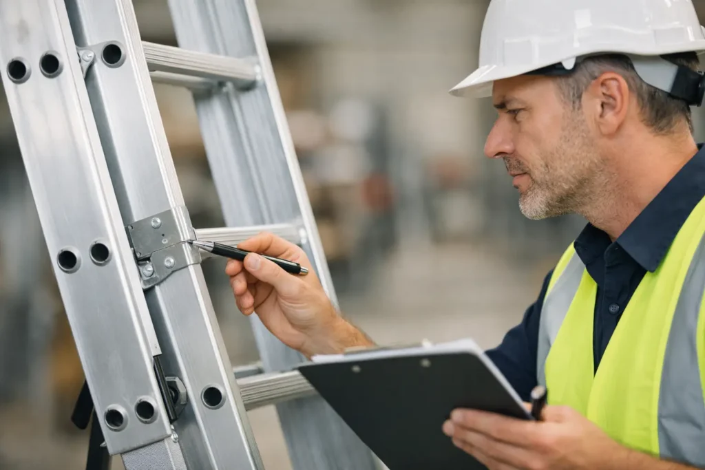 Hoe vaak ladders inspecteren op het werk?