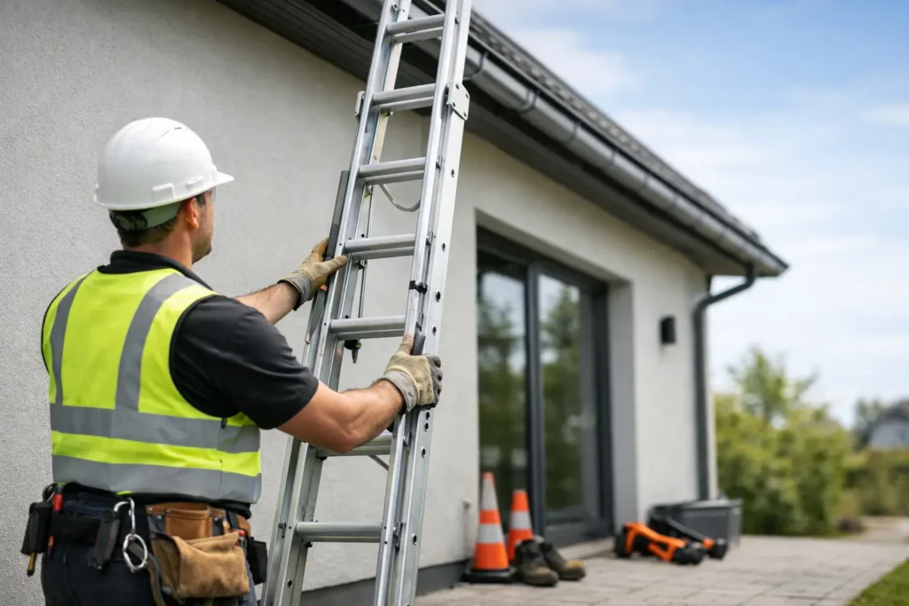 Opsteekladder veilig opstellen in 7 stappen