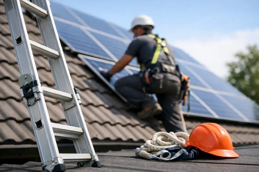 Zonnepanelen ladder kiezen voor veilig dakwerk